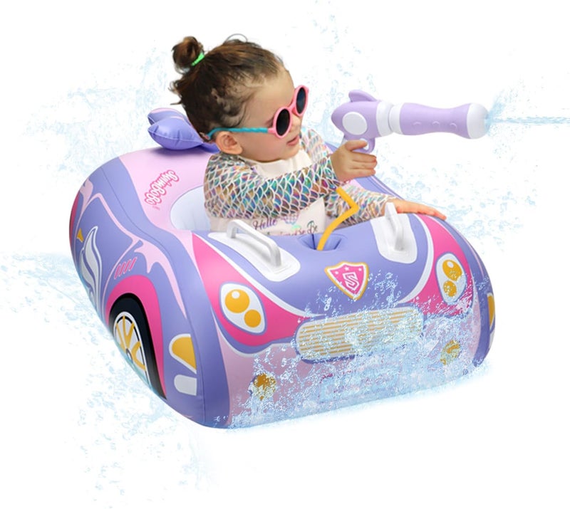 RADSHSP Baby Pool Float 3D Car Baby Floaties for Toddlers 12-48 Months Heavy Duty Infant Swim Float Toddlers Pool Floats Kids Swim Floaties Swimming Pool Floats for 1-4 Years Toddler Floaties for Boys & Girls - Image 1